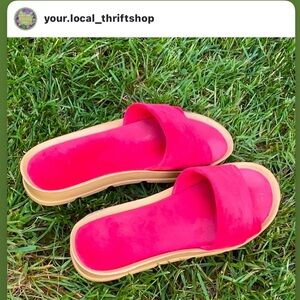 Pink Summer Slides Sandals